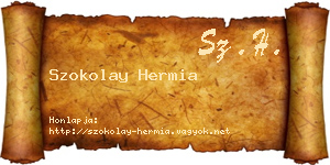 Szokolay Hermia névjegykártya